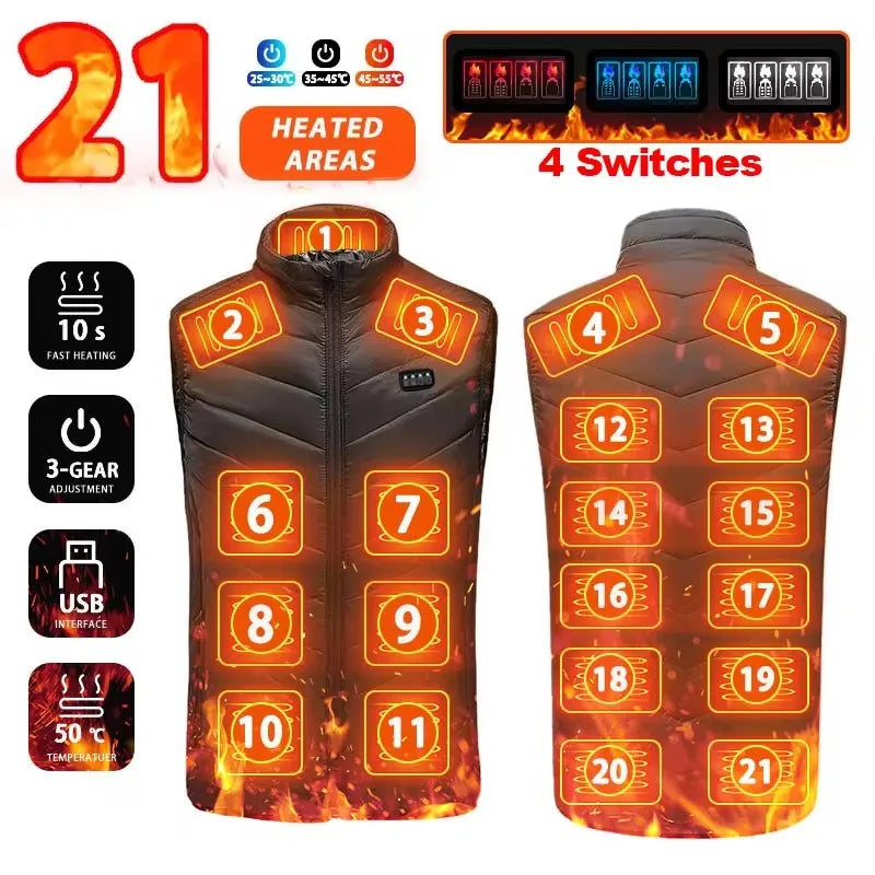ThermaCore X - 21 Zone Smart Heated Vest  SİZE M