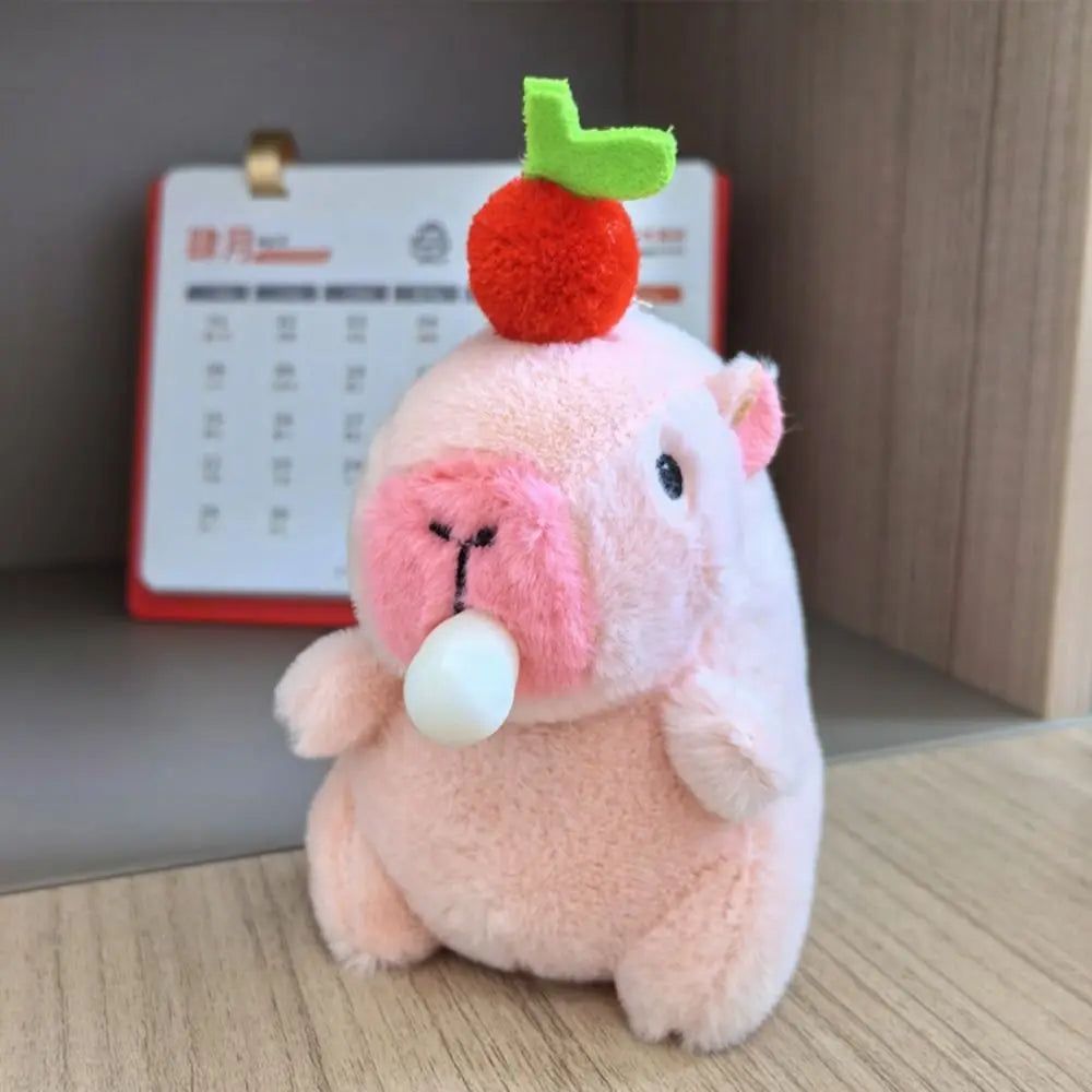 Capybara Plush Red Strawberry Hoodie Edition